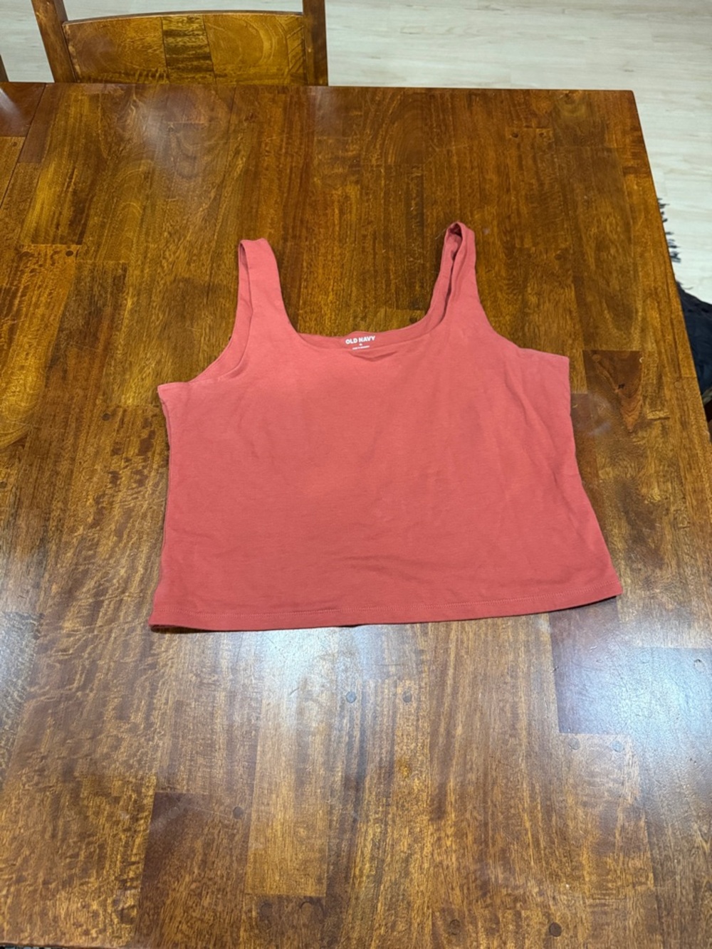 NWOT Old Navy Women's Scoop Neck Slightly Cropped Tank Top - Rusty Orange